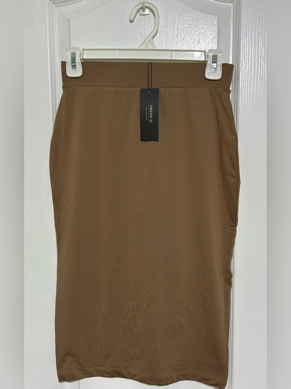 Forever 21 Chocolate Brown or Black Midi Pencil Skirt